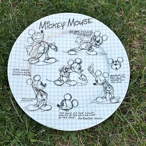 NEVER USED DISNEY MICKEY SKETCH BOOK PLATE